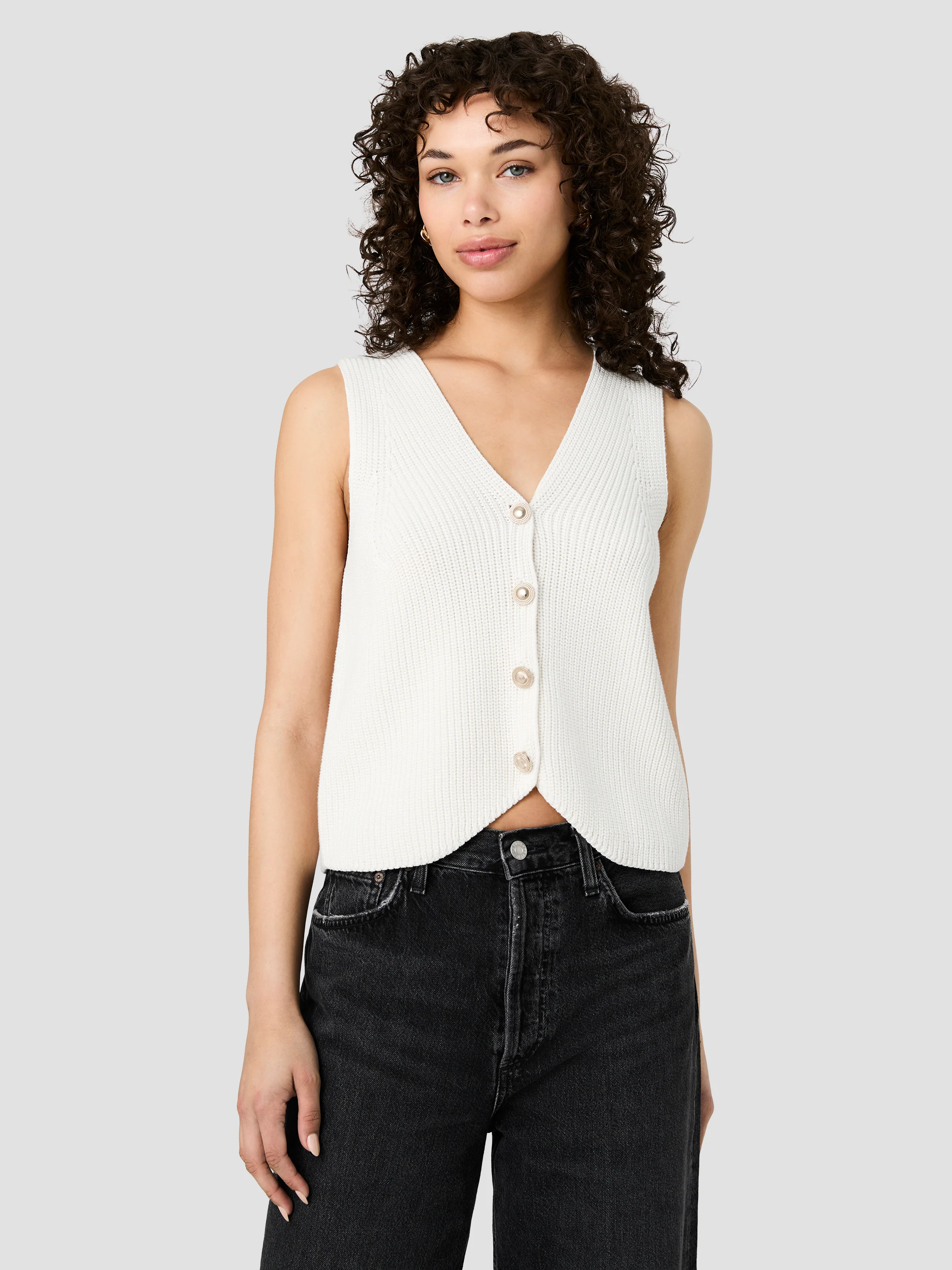 MOZART V-NECK RIB VEST - Image 2