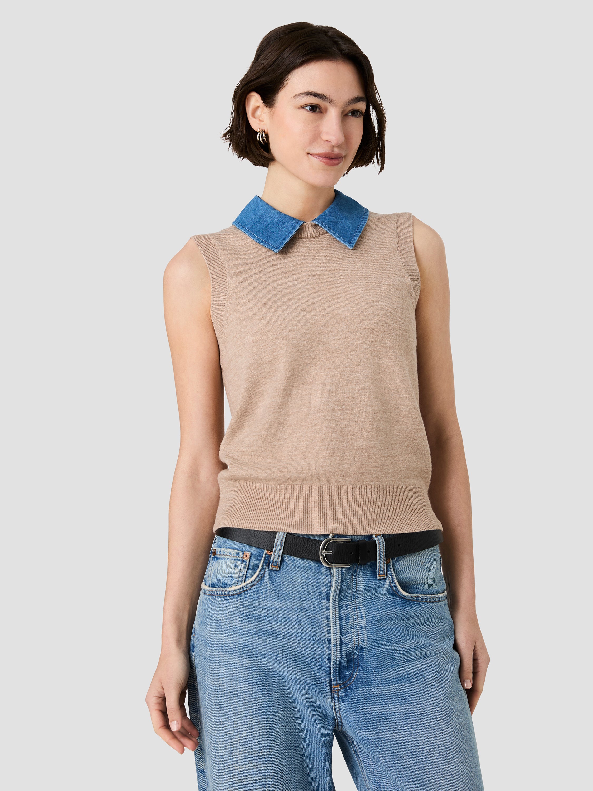 BABYSOFT COLLARED KNIT VEST - Image 2