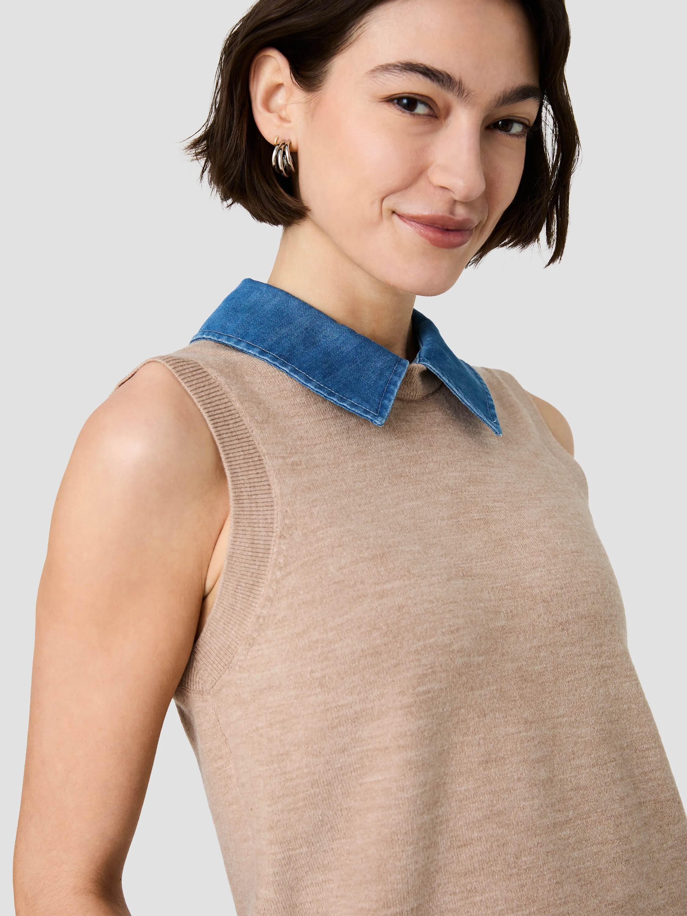 BABYSOFT COLLARED KNIT VEST - Image 3