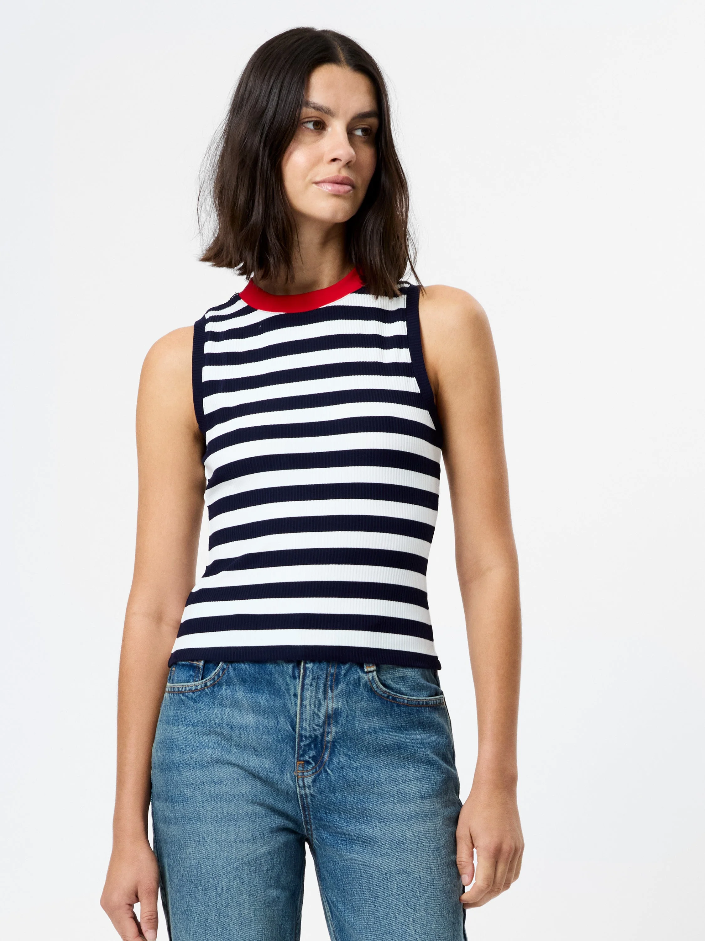 ESMAE RIB KNIT SLEEVELESS TOP