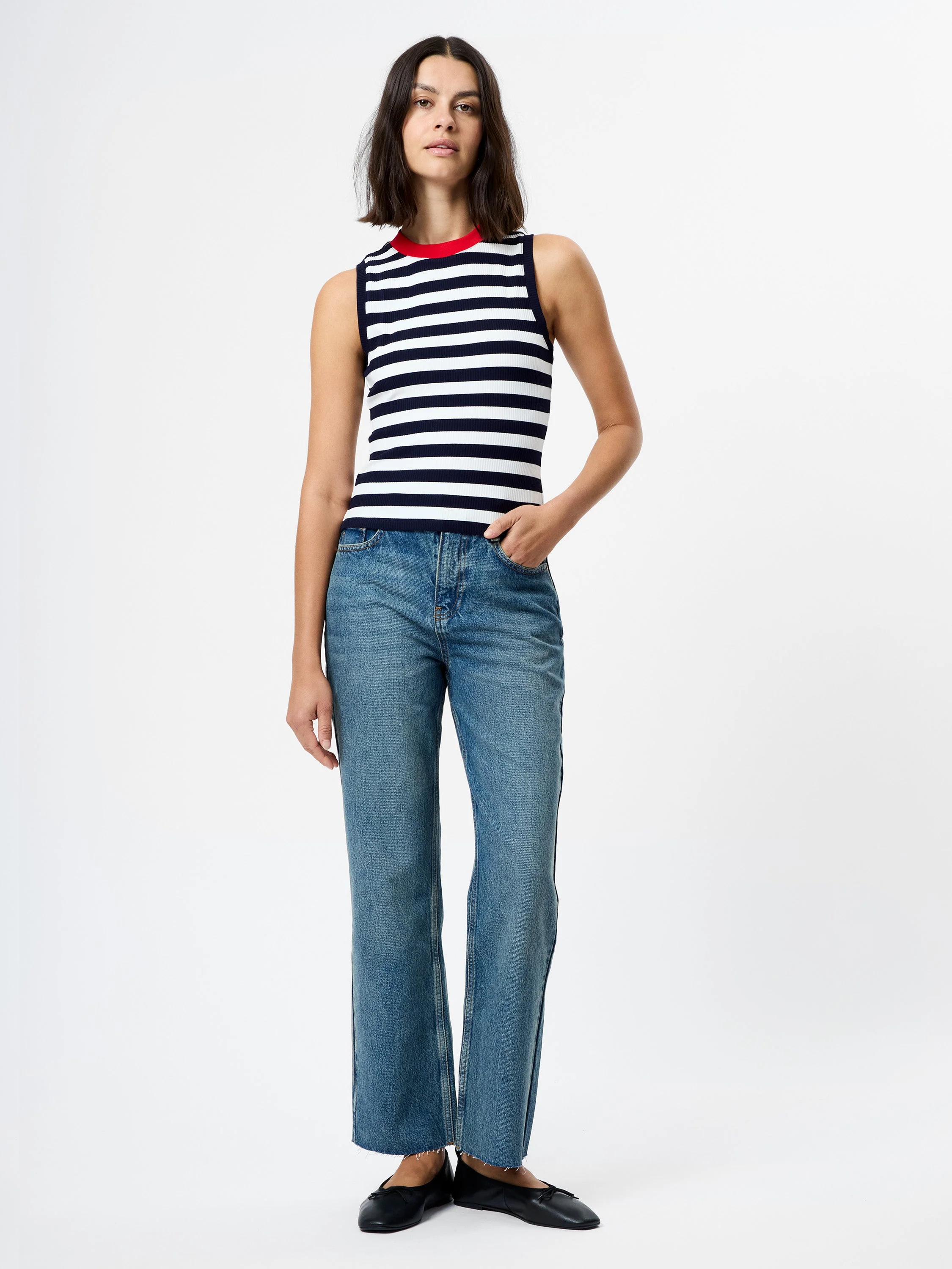 ESMAE RIB KNIT SLEEVELESS TOP - Image 2