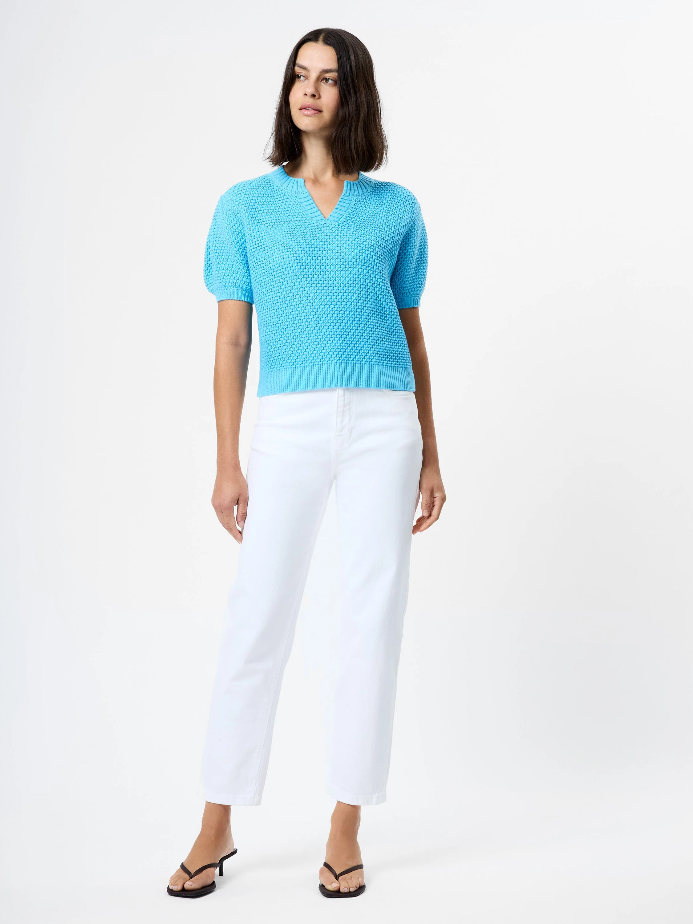 REMY COTTON BLEND V-NECK TOP - Image 2
