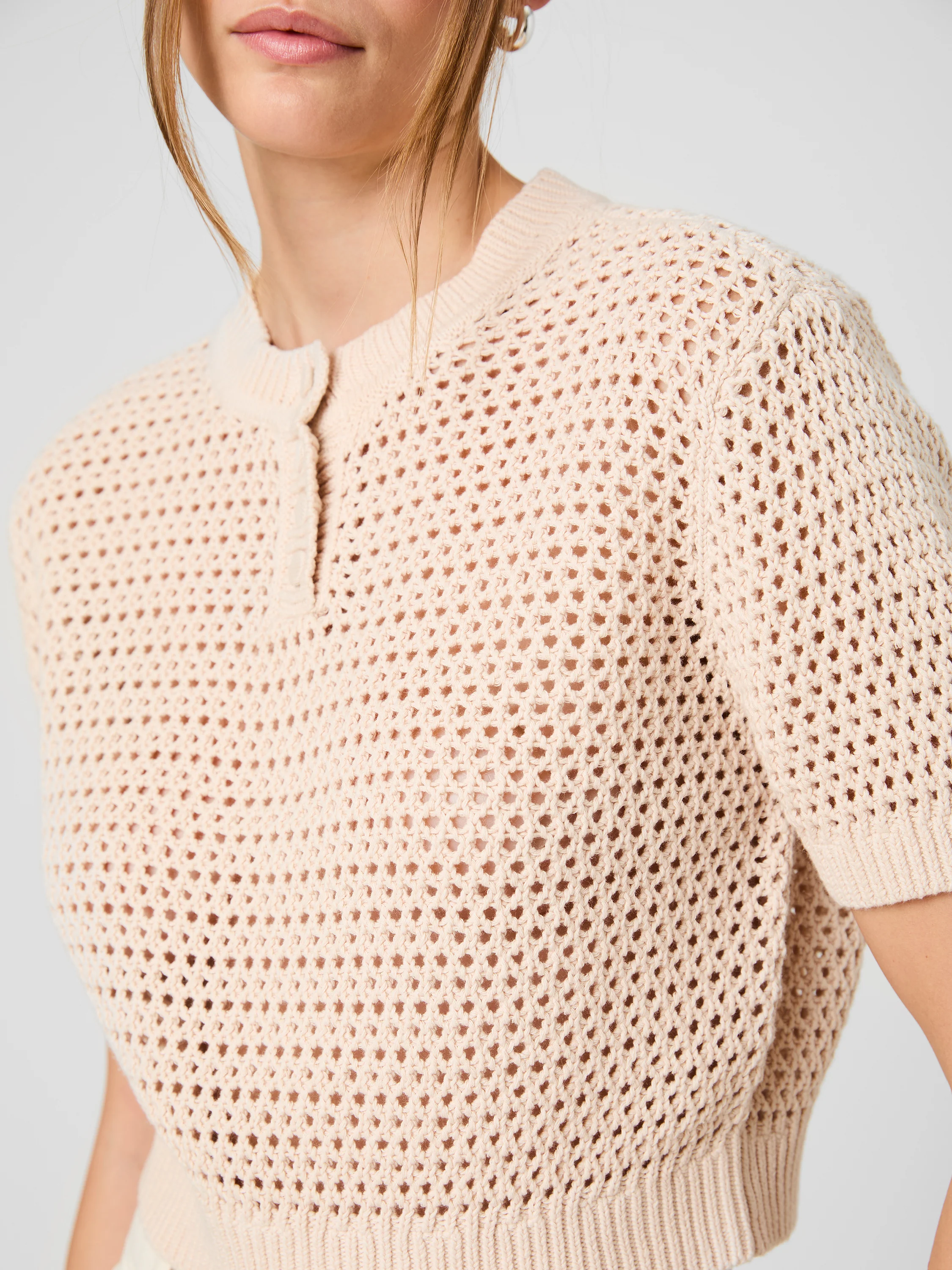 TEDDY ALL OVER KNIT SHORT SLEEVE TOP - Image 6