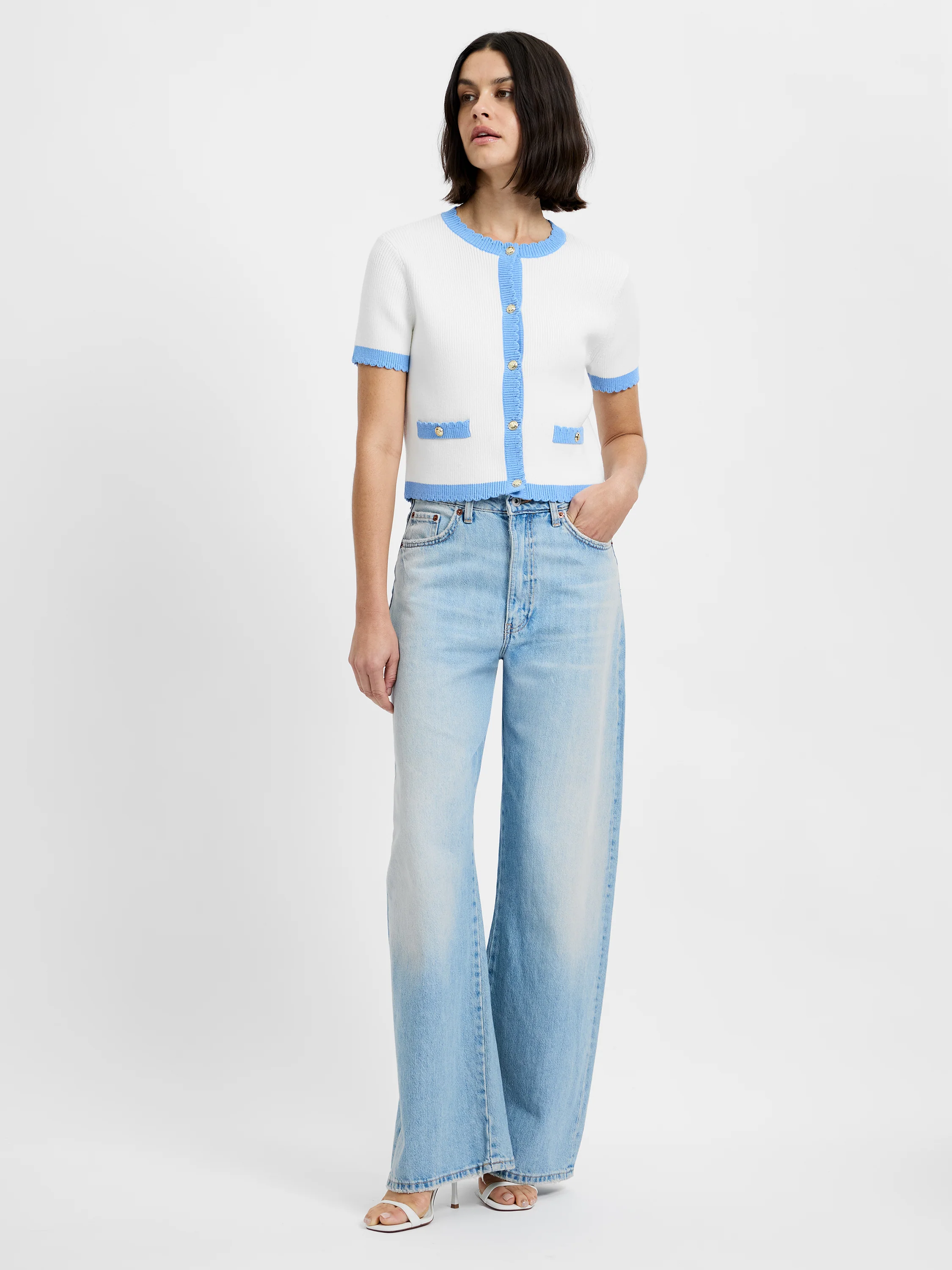 BENNET RIB KNIT SHORT SLEEVE TOP - Image 2