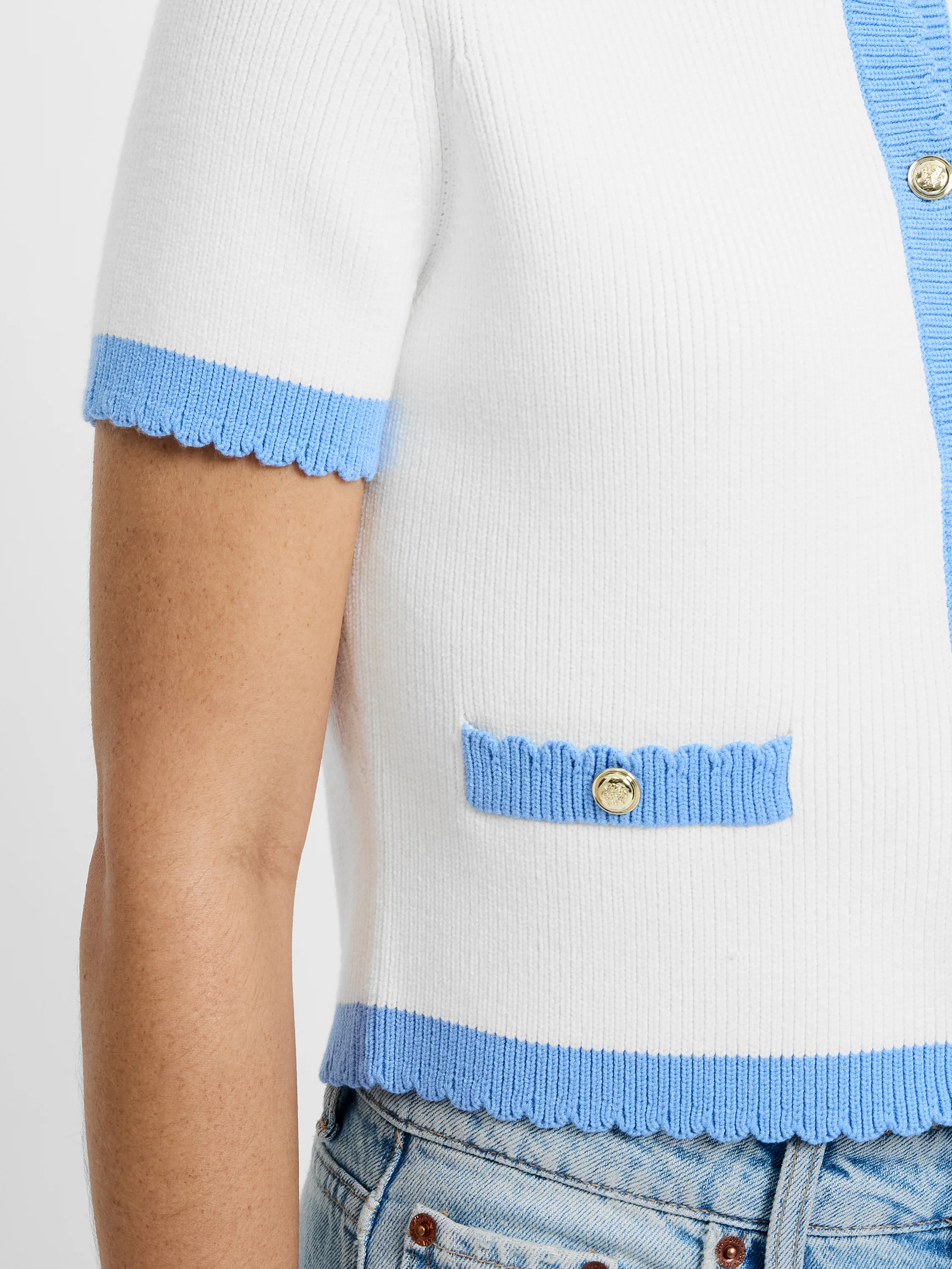 BENNET RIB KNIT SHORT SLEEVE TOP - Image 4