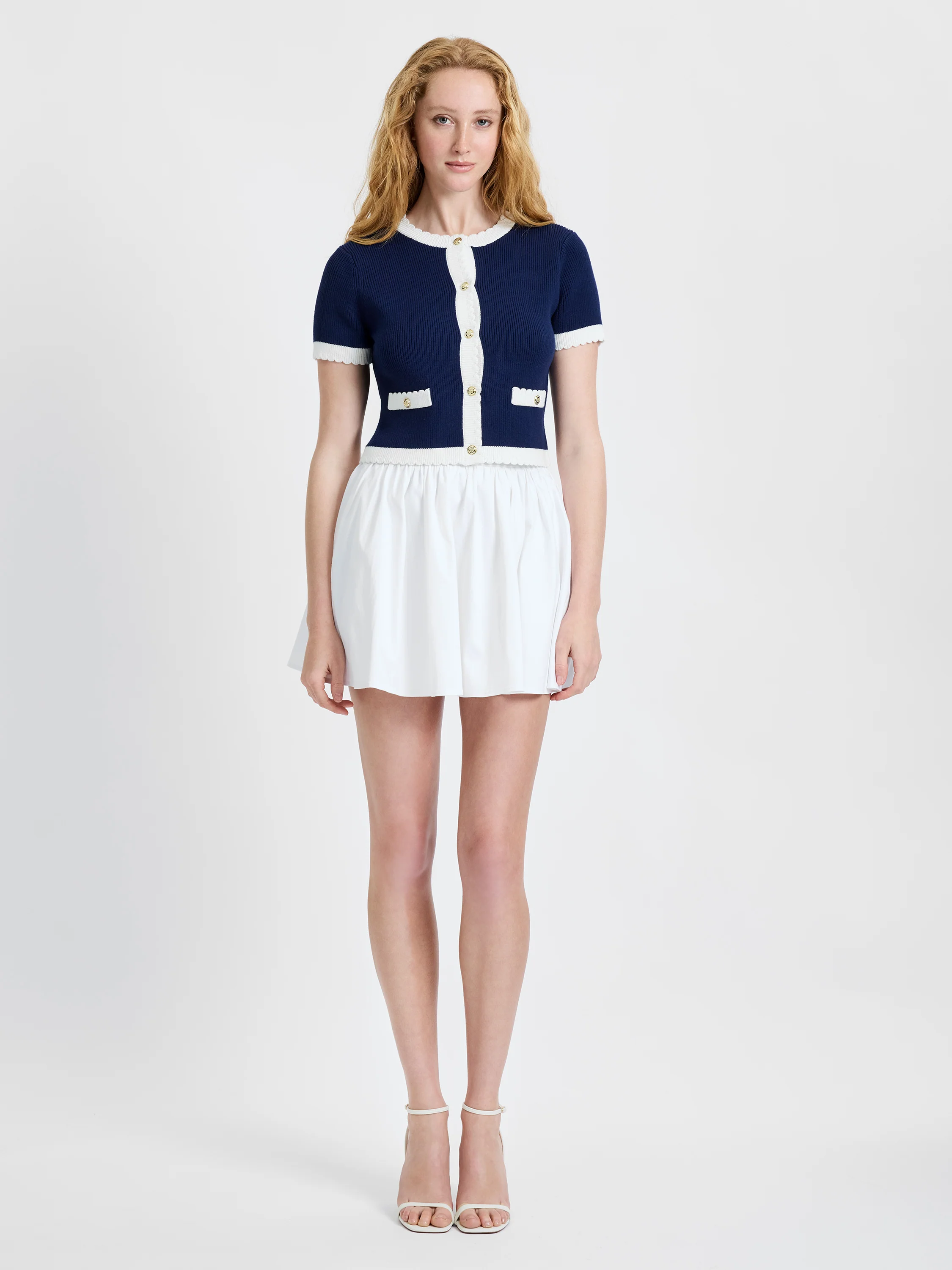 BENNET RIB KNIT SHORT SLEEVE TOP
