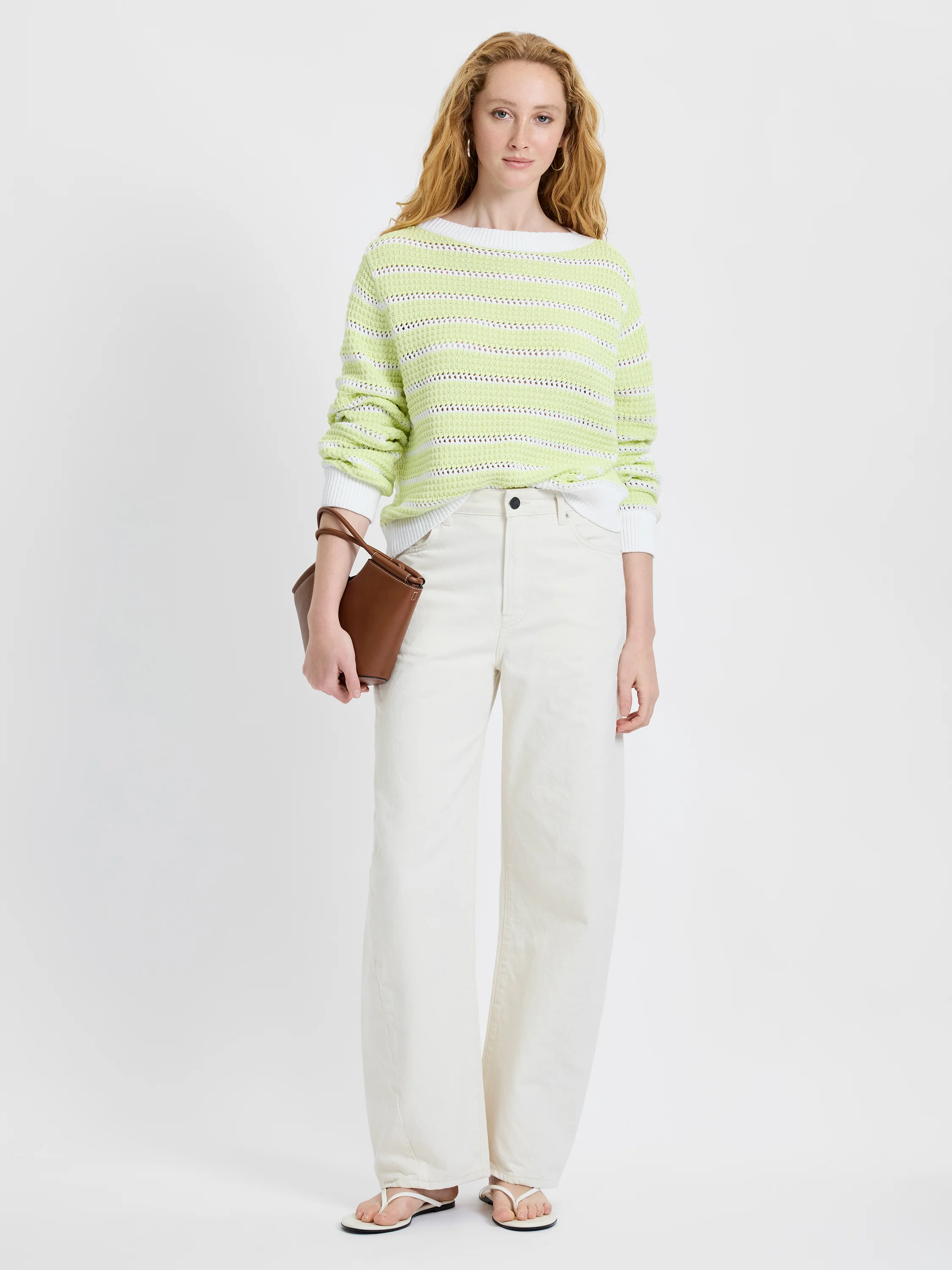 TEDDY KNIT OPEN STRIPE PULLOVER - Image 2