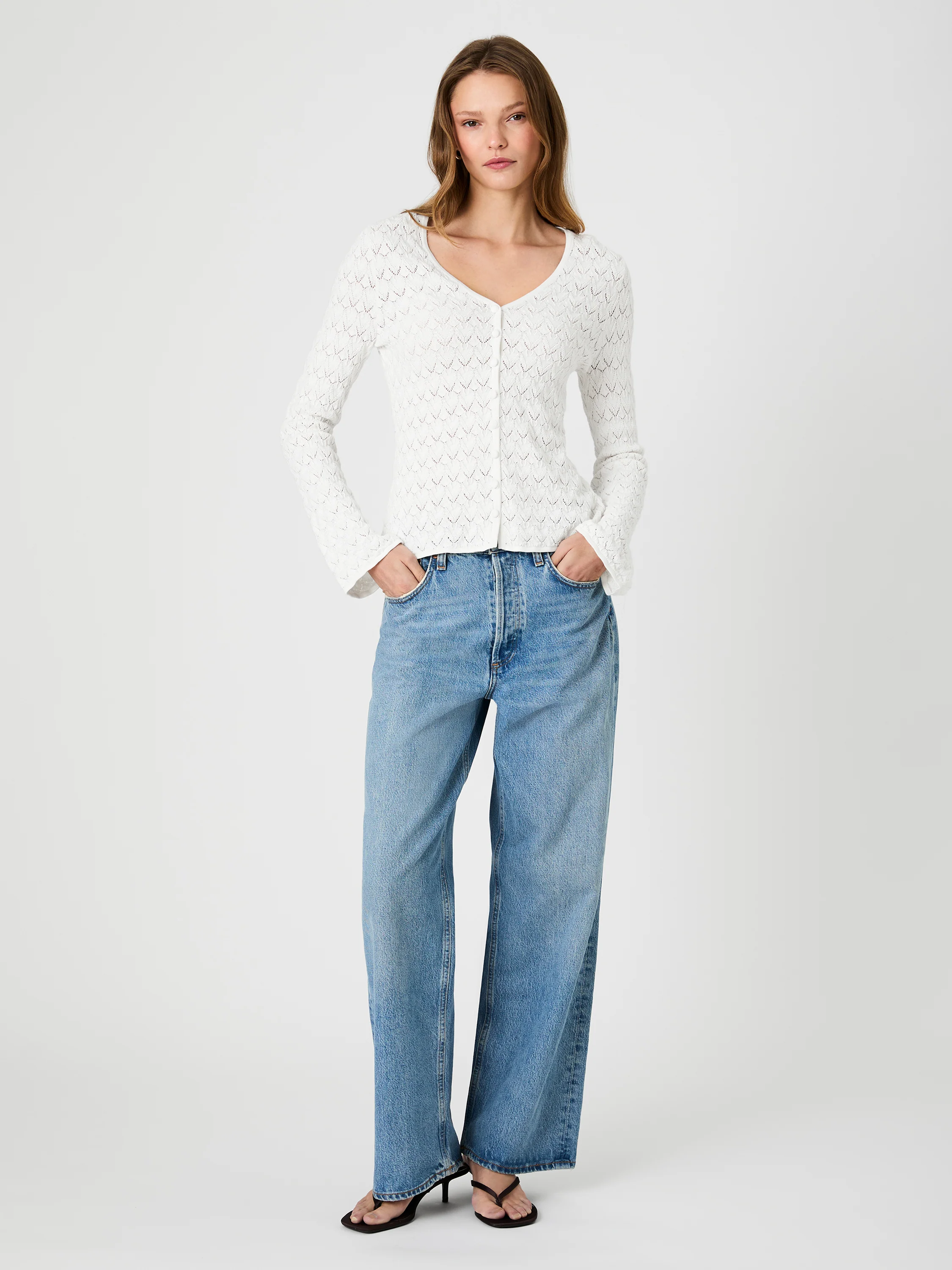 MOZART HEARTLEAF CROCHET LONG SLEEVE TOP - Image 6