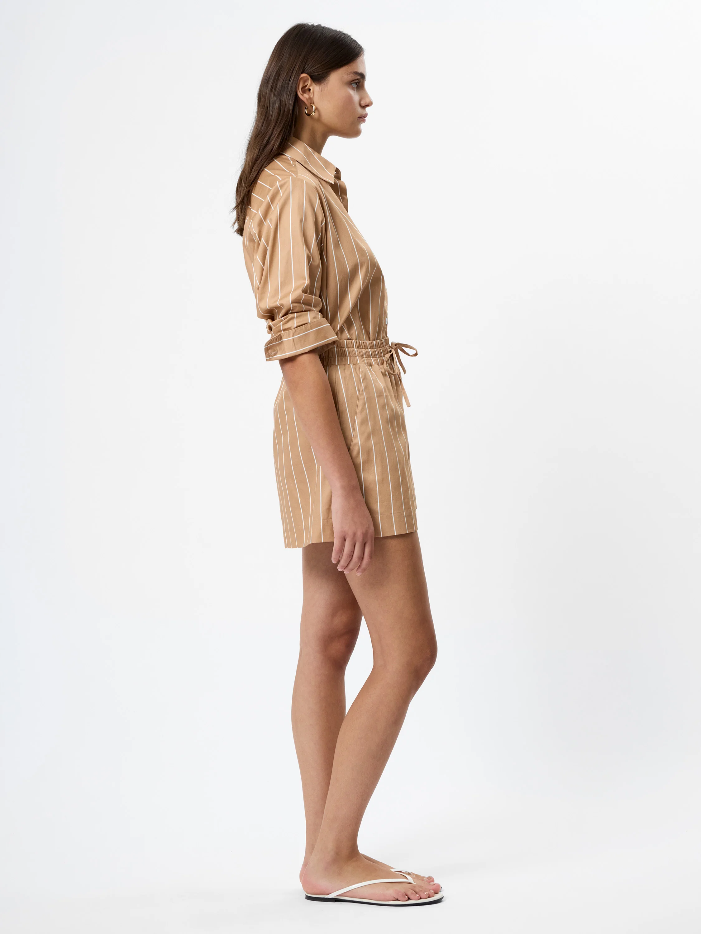ALEXIS POPLIN STRIPED SHORTS - Image 4