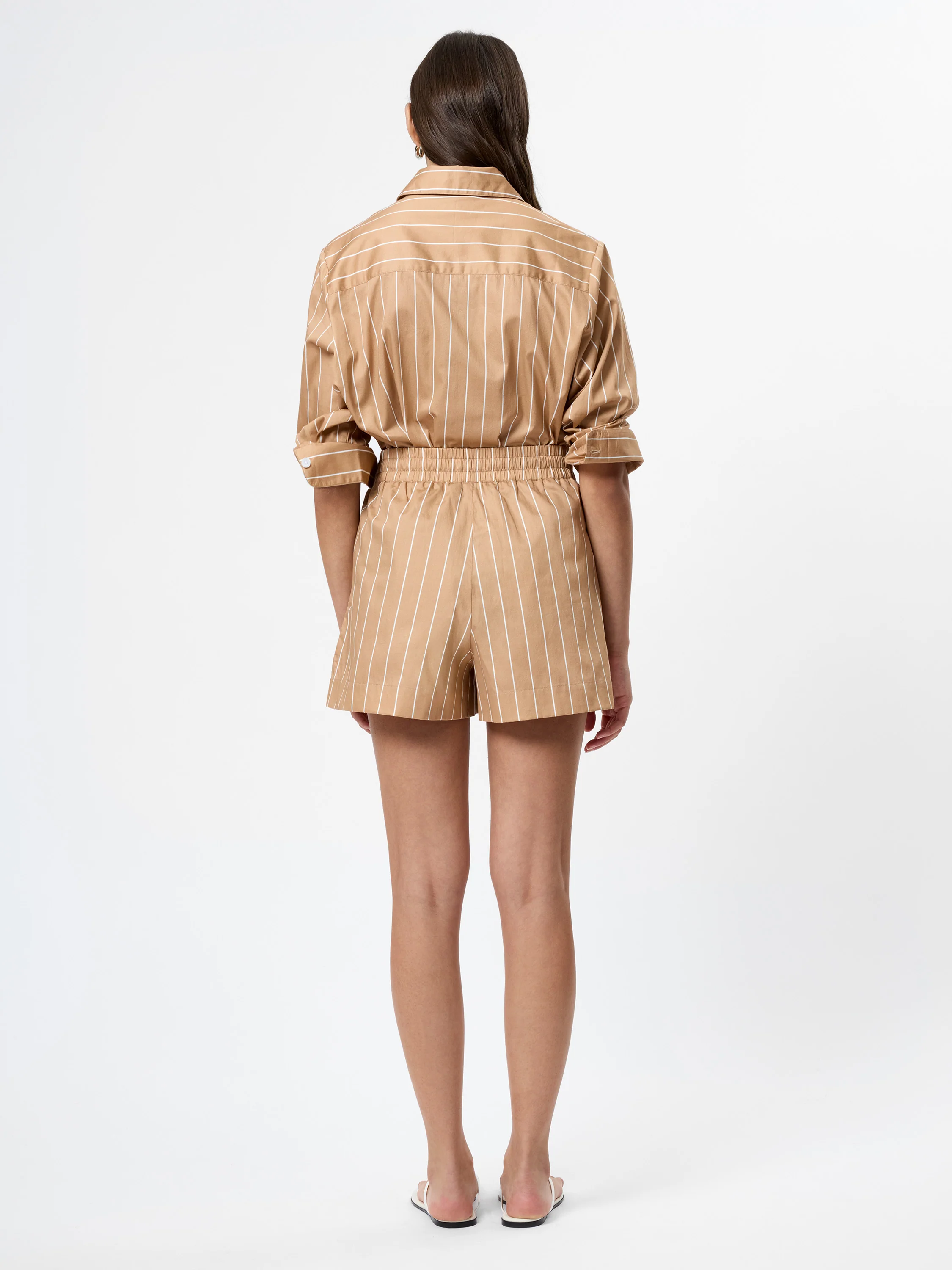 ALEXIS POPLIN STRIPED SHORTS - Image 5